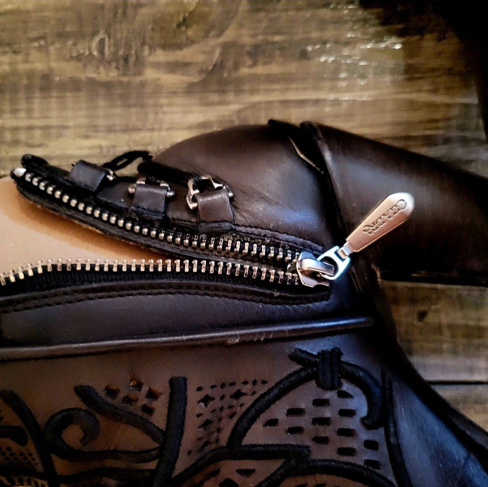 Leather boots